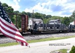 CSXT 604619, slab car, West Newton, Pennsylvania. June 20, 2024.